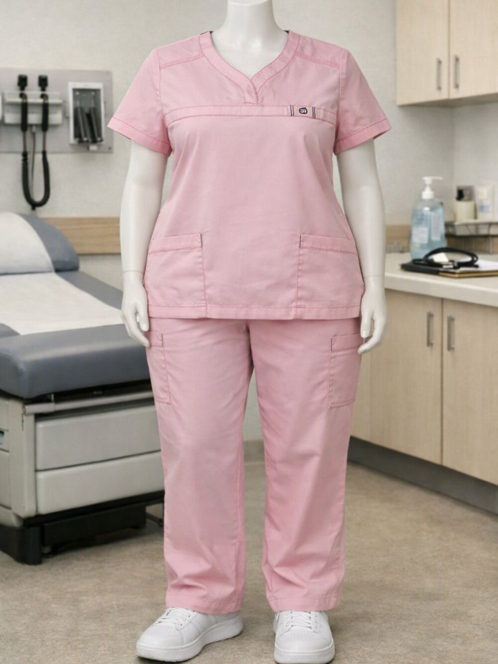 WonderFlex Scrub Set – Size 2XP – Pink – Excellent Pre-Owned Condition